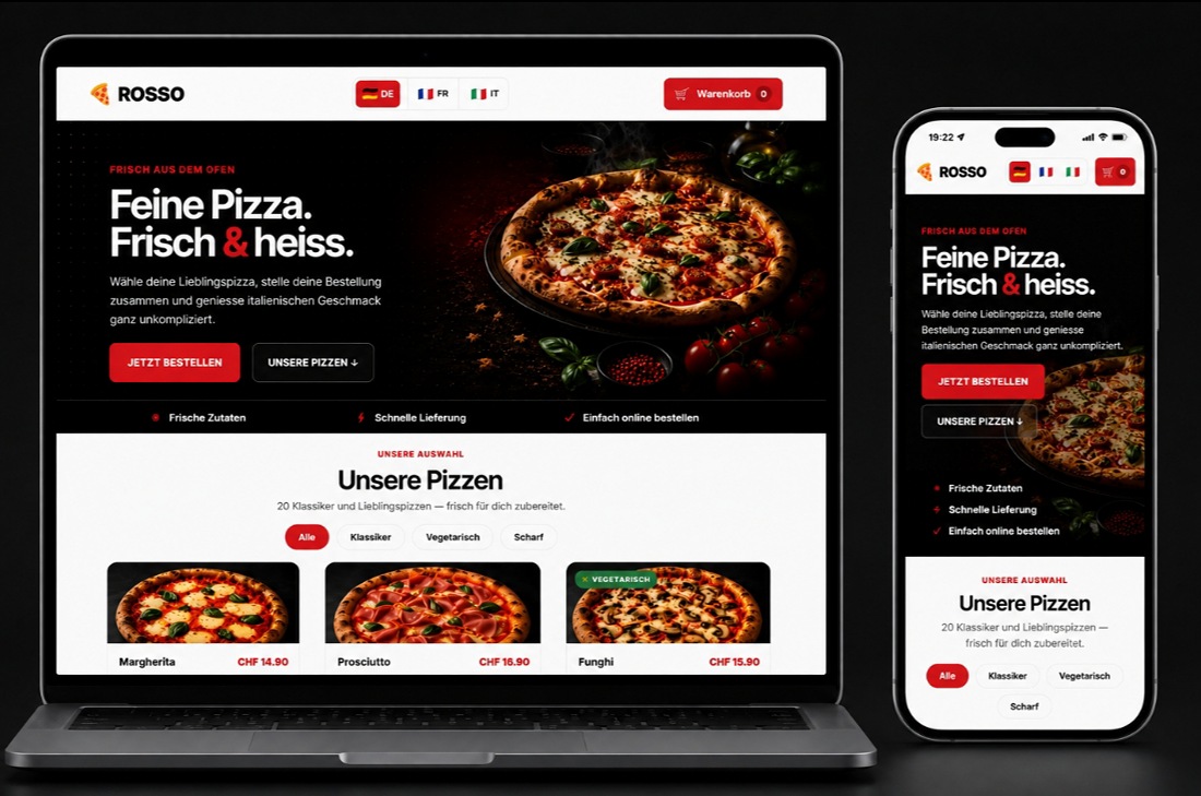 ROSSO Pizza Bestellplattform